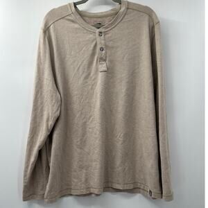 The North Face Men’s Cooperwood Tan‎ Long Sleeve Henley Shirt – Size XXL